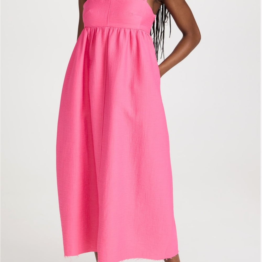 Rachel Comey Manina Dress, crinkled double-gauze, Frayed hem, hip pockets - Picture 3 of 5